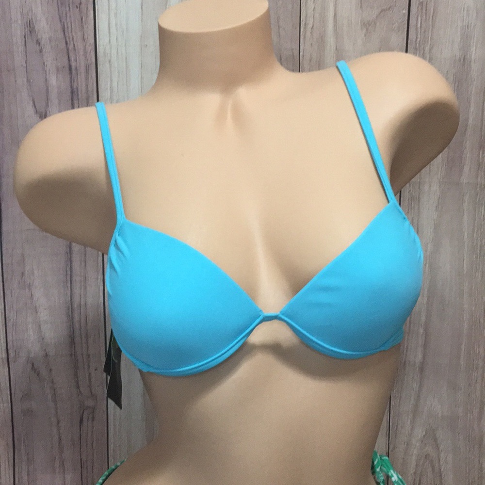 New! Turquoise CIA Maritima Moulded Bikini Top in Turquoise